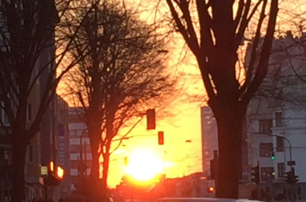 Sunset in Duesseldorf (c) Photography Steffen Buerger (28th February 2018)